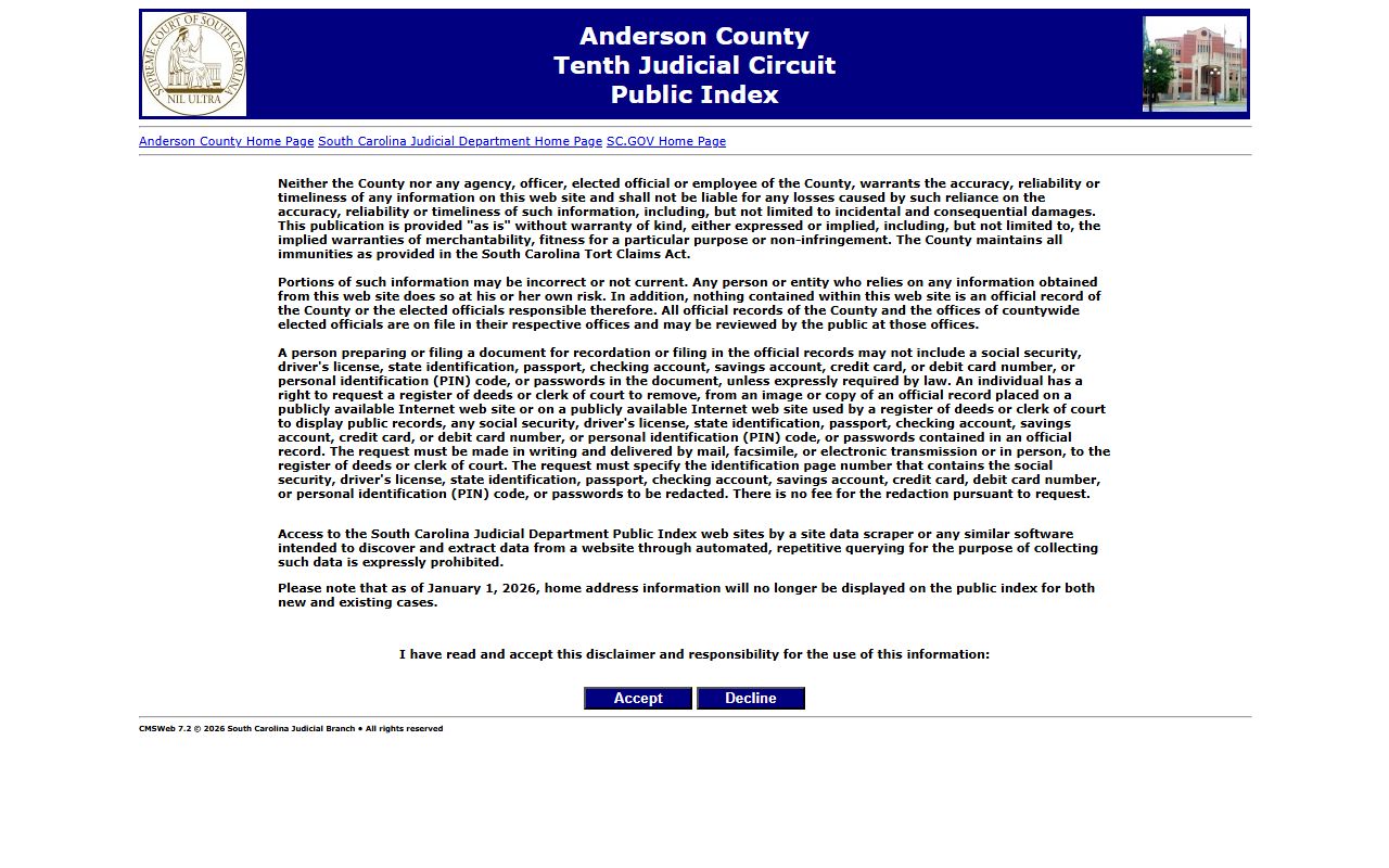 Anderson County public records court case search