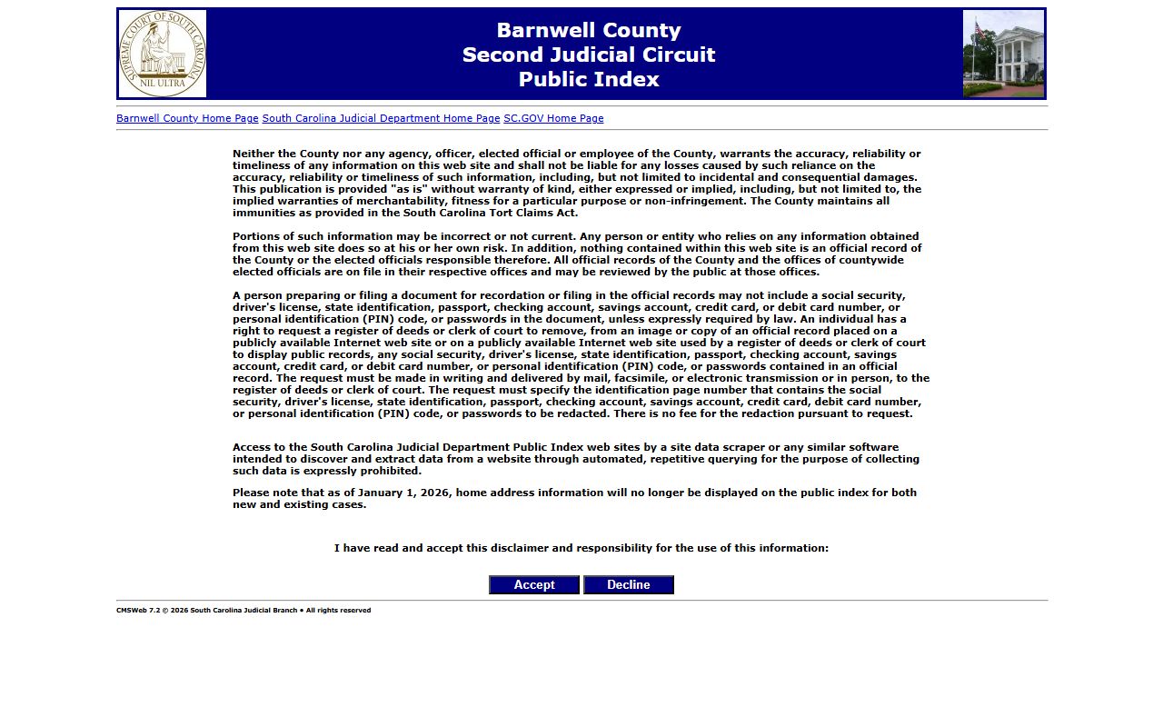 Barnwell County public records court case search
